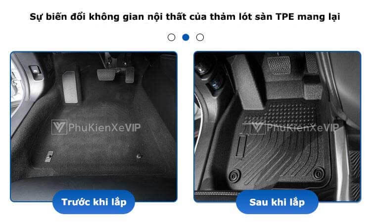 Trước và sau khi sử dụng thảm lót sàn ô tô 