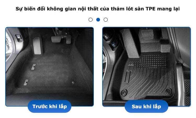 Sự khác biệt không gian nội thất sau khi lắp đặt thảm lót sàn TPE