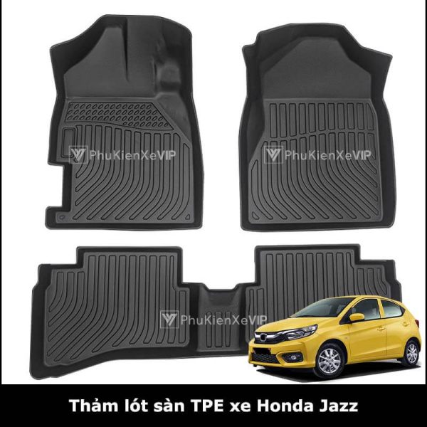 Thảm lót sàn ô tô Honda Jazz được làm từ chất liệu TPE