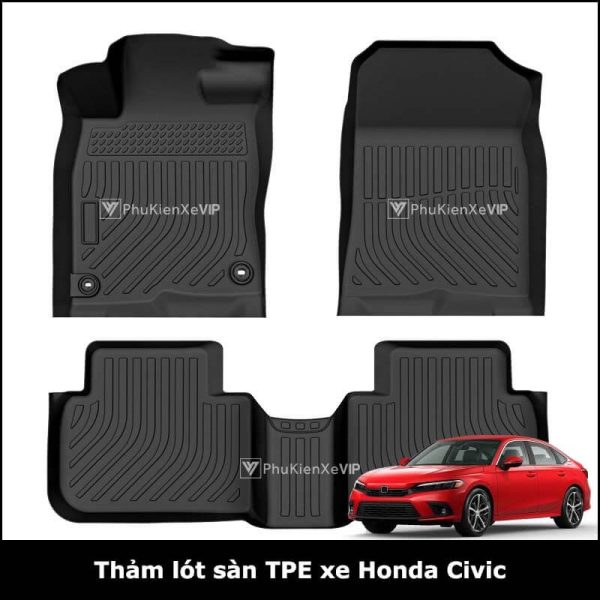 Thảm lót sàn ô tô Honda Civic chất liệu TPE