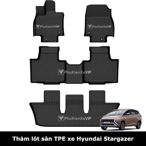 Thảm lót sàn ô tô Hyundai Stargazer chất liệu TPE sang trọng