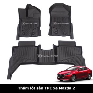 Thảm lót sàn ô tô Mazda 2 2014-2024 chất liệu TPE