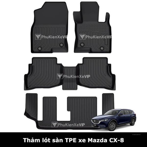 Thảm lót sàn ô tô Mazda CX-8 chất liệu TPE