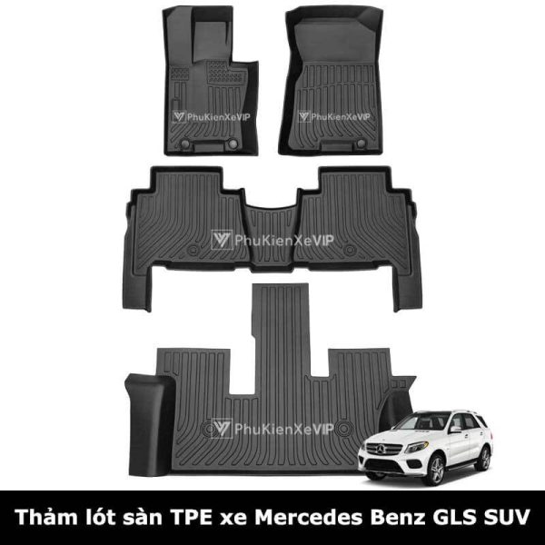 Thảm lót sàn ô tô Mercedes Benz GLS SUV chất liệu TPE