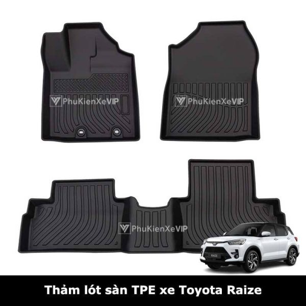 Thảm lót sàn ô tô Toyota Raize chất liệu TPE